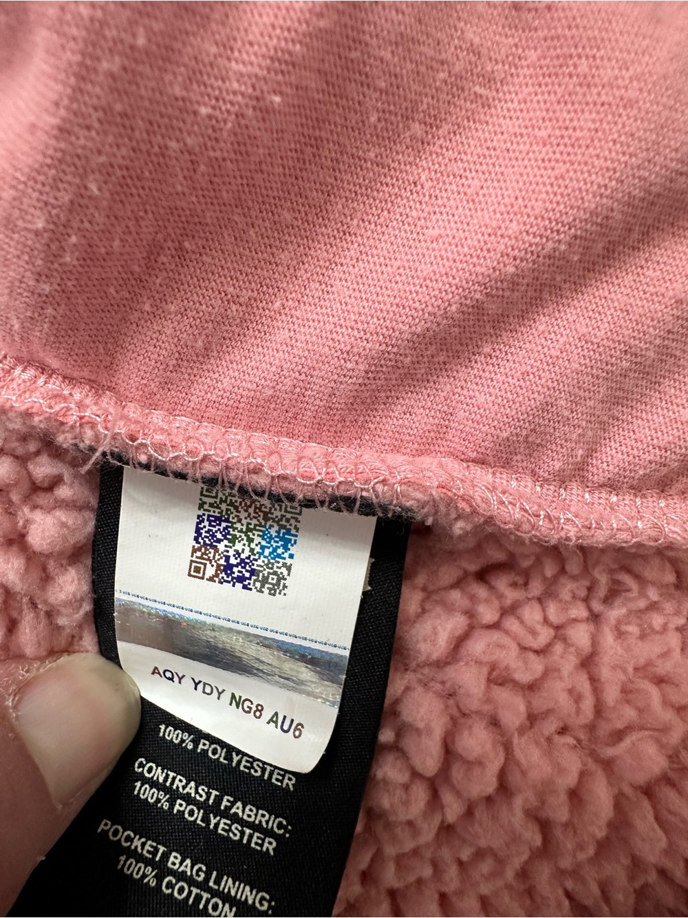 Ugg Womans Ruthie Full Zip Fluff Sherpa Hoodie Pink Size Small. - Picture 7 of 13